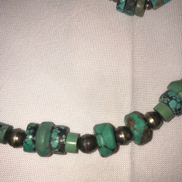 ~Custom~ stunning turquoise necklace, earrings set - Picture 4 of 6